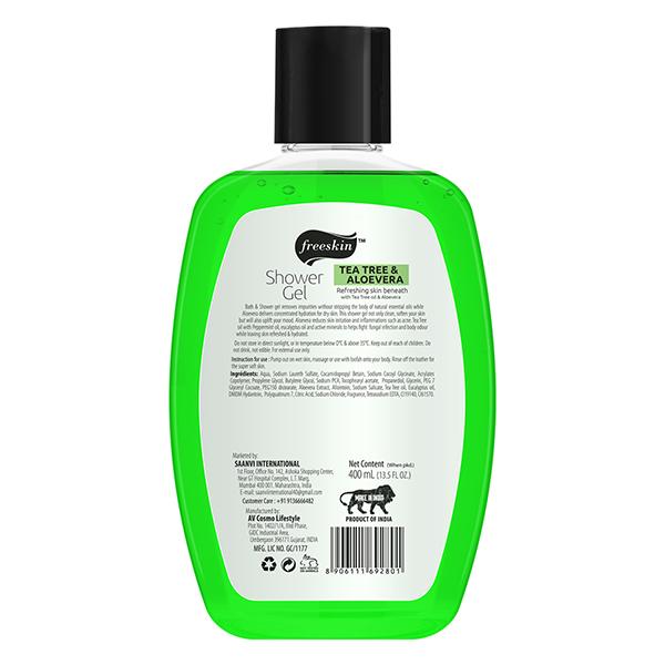 Freeskin Tea Tree & Aloe Vera Shower Gel 400 ml - Shower Gels & Body Wash