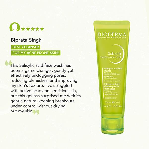 Bioderma Sebium Gel Moussant Actif Intense Purifying Cleansing Foaming Gel 45 ml - Face Gels