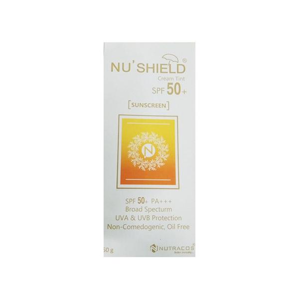 NU SHIELD CREAM TINT SPF 50+ Sunscreen 50gm - Sunscreen Preparations-Emo
