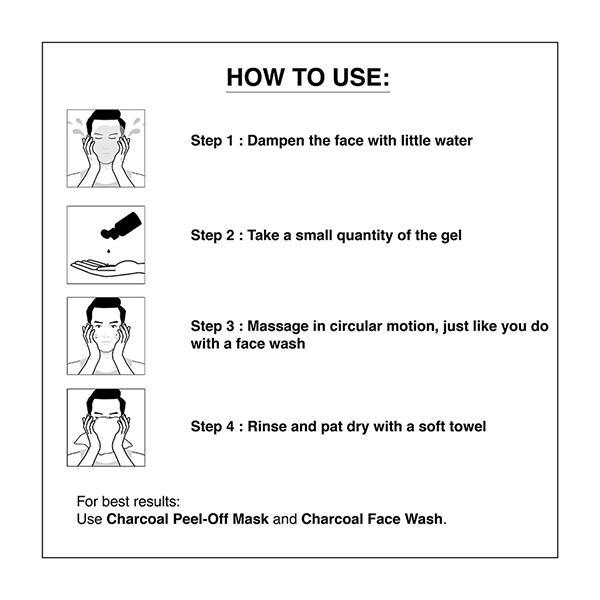 The Man Company Charcoal Cleansing Gel - Black Pepper & Bergamot 100 ml - Face Wash & Cleansers