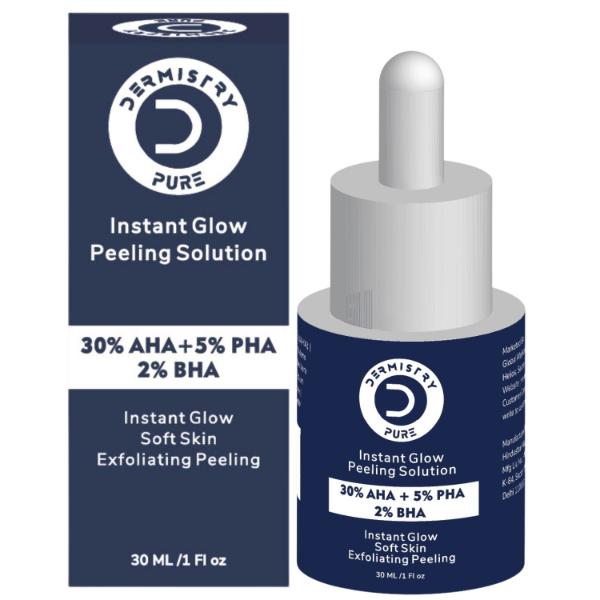 Netmeds | Dermistry 30% AHA 5% PHA 2% BHA Instant Glow Peeling Solution 30 ml