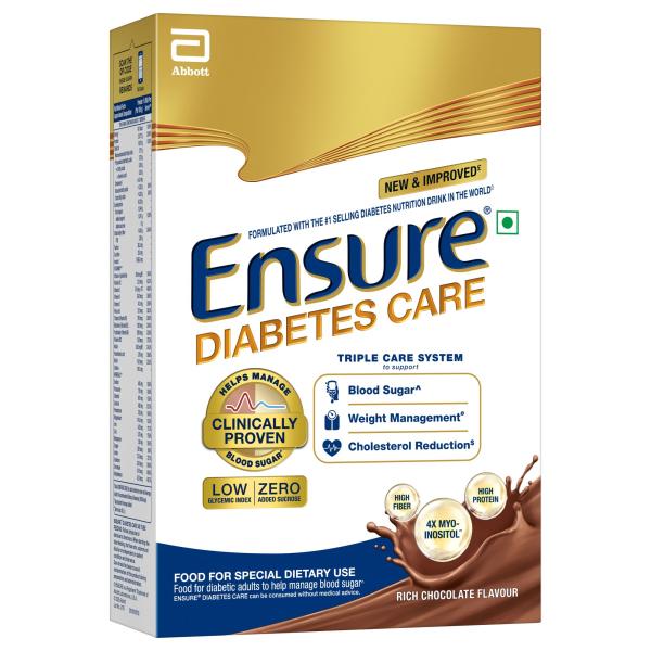 Netmeds | Ensure Diabetes Care Specialized Nutrition Drink Refill - Chocolate Flavour 375 g