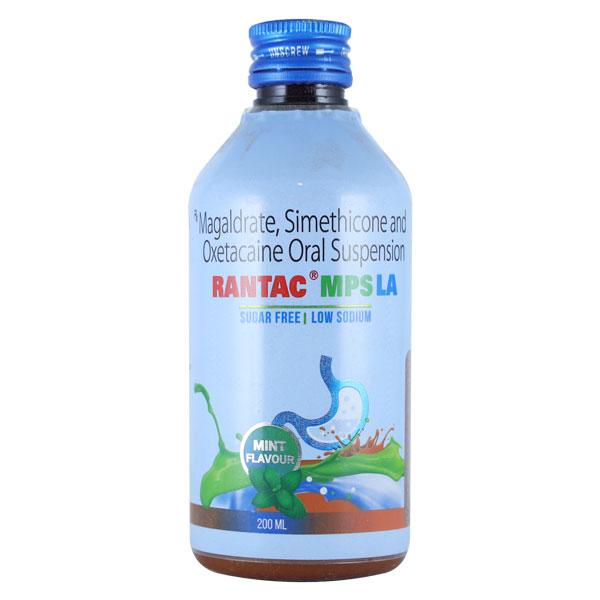 RANTAC MPS LA SUGAR FREE MINT FLAVOUR Oral Suspension 200ml - Ulcer/Reflux/Flatulence-Aaa