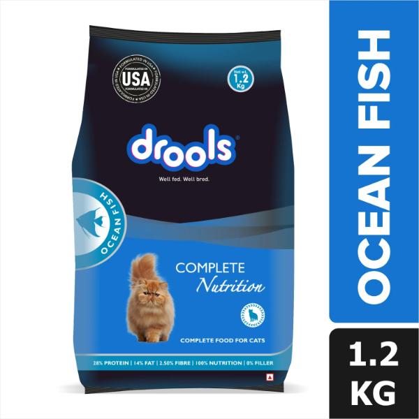 Netmeds | Drools Adult Nutrition Pet Food For Cats - Ocean Fish 1.2 kg