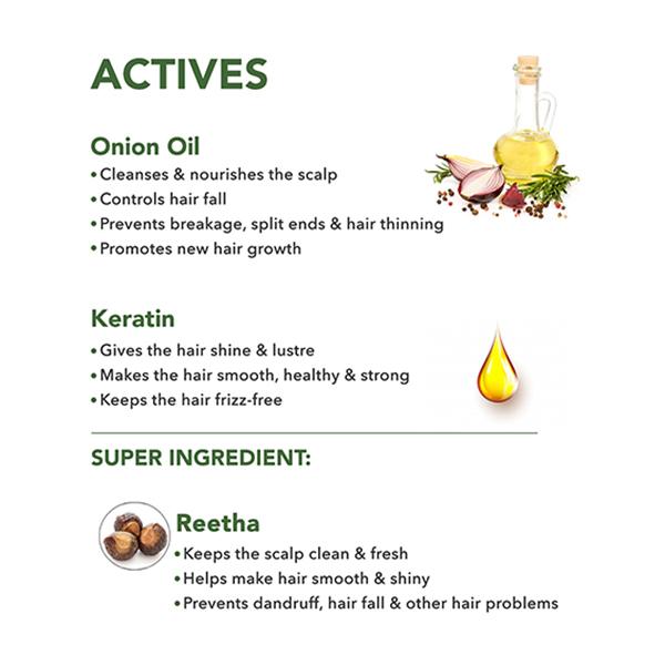 Skivia Onion Oil Mini Shampoo With Reetha & Keratin -Unisex 30 ml - Shampoos