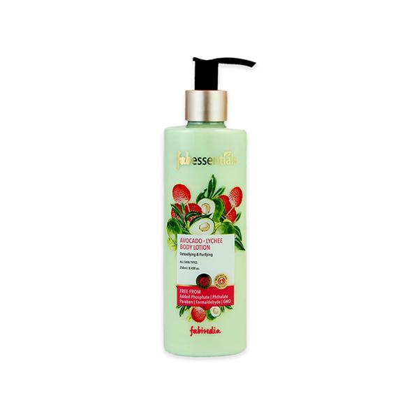 Netmeds | Fabessentials Avocado Lychee Body Lotion Enriched with Almond Oil Protects Against Sunburn 250 ml