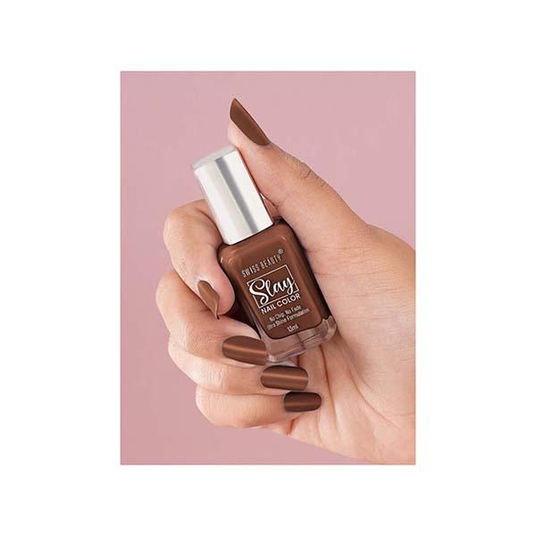 Swiss Beauty Slay Nail Color, Shade - Coffee Break 13 gm - Nail Polish