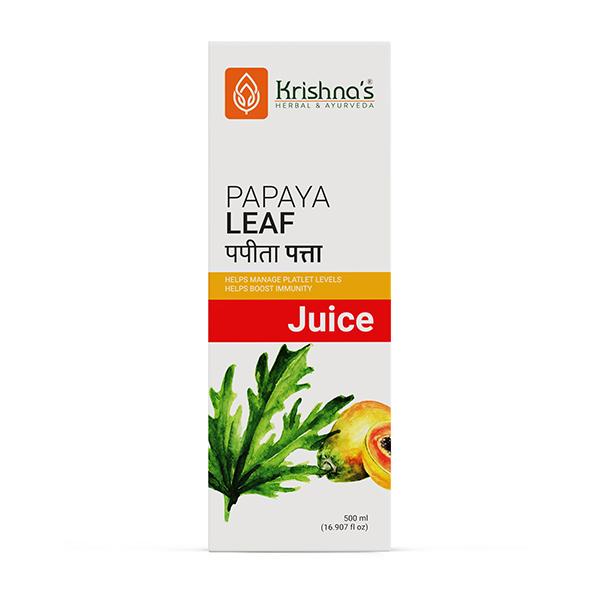 Krishna's Herbal & Ayurveda Papaya Leaf Juice 500 ml - Ayurvedic Juices
