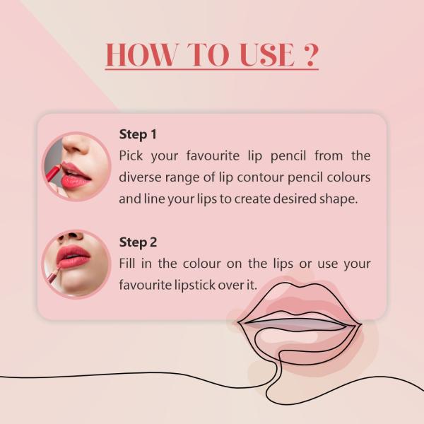 Matt Look Colorite Lip Contour, Lighweight Application, Forever Pink-07 0.9 gm - Lip Liners