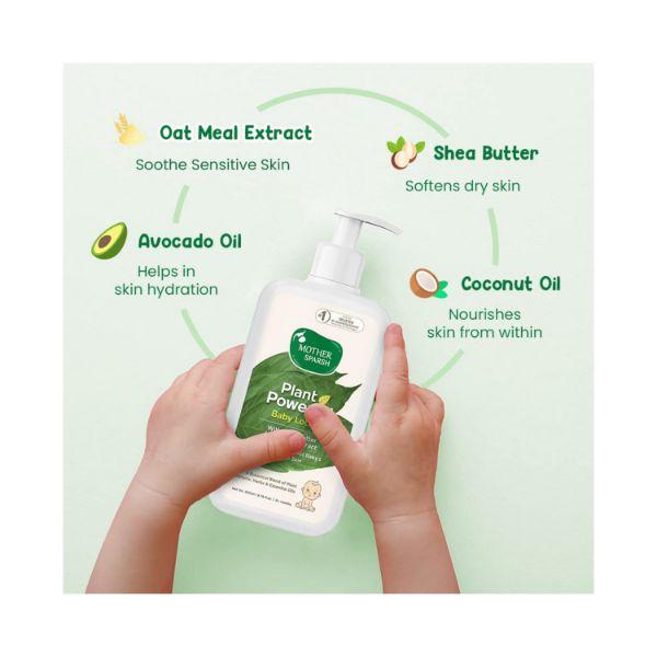 Mother Sparsh Plant Powered Natural Baby Lotion With Organic Shea Butter & Oatmeal Extract 100 ml - Creams, Lotions & Oils