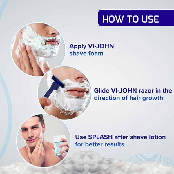 Vi-John Shaving Foam - Fruit Fusion Mix Fruit - Pack of 2 x 400 gm - Shaving Foams