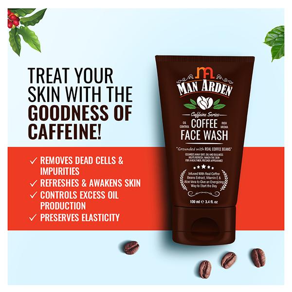 Man Arden Recharge Coffee Face Wash 100 ml - Face Wash & Cleansers