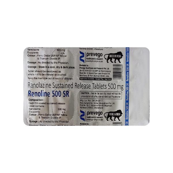 RENOLINE SR 500 Tablet 10's - Angina