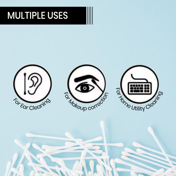 Moraze Dual Cotton Swab - 100 Stem / 200 Swabs 1's - Cotton Buds & Balls