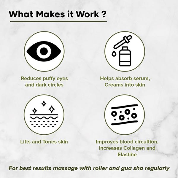 Saturn By GHC Jade Roller & Gua Sha Face & Neck Massage Kit 120 gm - Gua Shas & Rollers