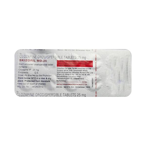 Netmeds | SKIZORIL MD 25 Tablet 10's