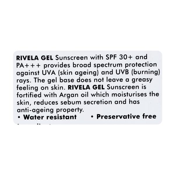 Rivela SPF 30+ PA+++ Sunscreen Gel 60gm - Dry Skin-Emo