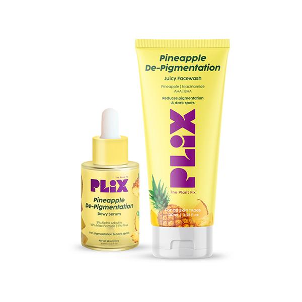Netmeds | Plix The Plant Fix 5% Pineapple Foaming Face Wash And Serum For Pigmentation & Dark Spots 100 ml