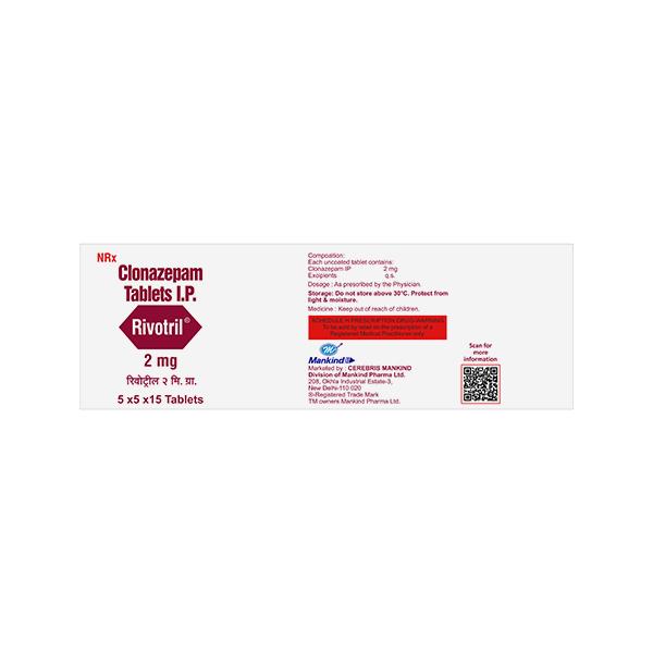 Rivotril 2mg Tablet 15'S