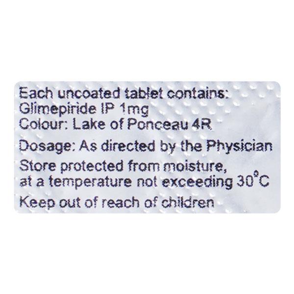 Glyree 1mg Tablet 10'S - Diabetes-Ant