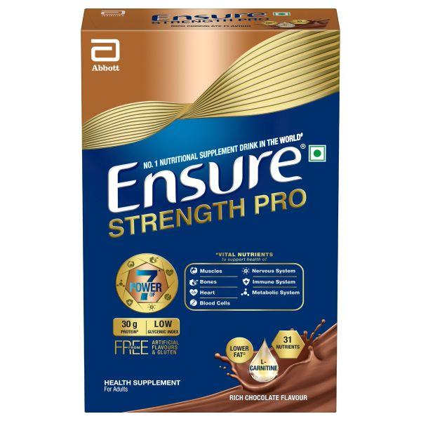 Netmeds | Ensure Strength Pro Powder - Rich Chocolate Flavour 400 g (Refill Pack)