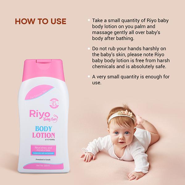 Riyo Baby Body Lotion 200 ml - Creams, Lotions & Oils