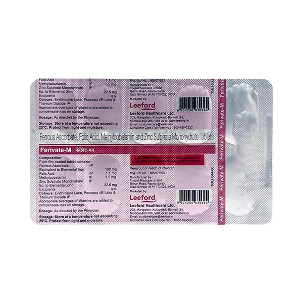 FERIVATE M Tablet 10's - Anaemia-VMA