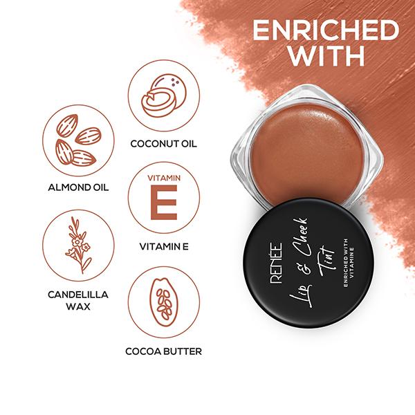 RENEE Lip & Cheek Tint - Desert Love 8 gm - Lip Stains & Tints