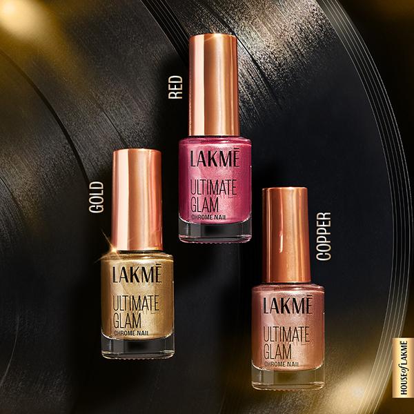 Lakme Ultimate Glam Chrome Nail Red 6 ml - Nail Polish