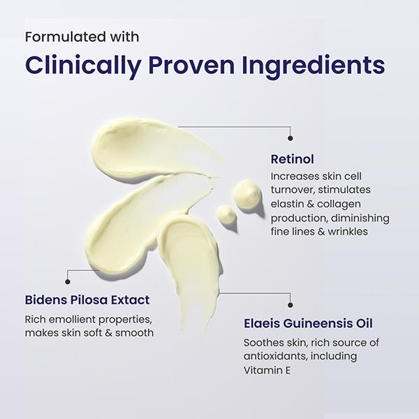 Reequil Retinol Night Cream For Wrinkles & Skin Tightening 30 gm - Face Creams