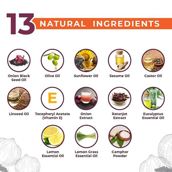 Aravi Organic Hair Growth Hair Oil with Onion Oil 200 ml - Hair Oils