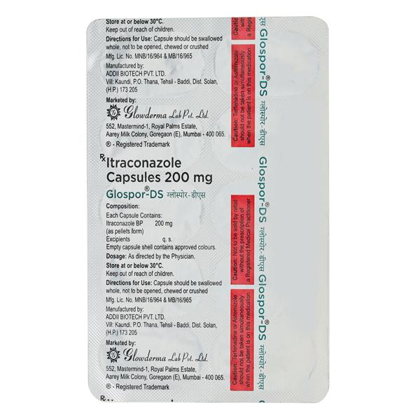 GLOSPOR DS Capsule 10's - Fungal Infections-Anf