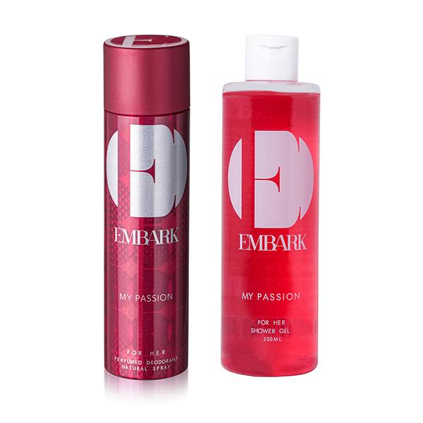 Emabark Pack Of 2 My Passion for Her Perfumed Deodorant Natural Spray 400 ml - Women Deodorants/Roll-Ons