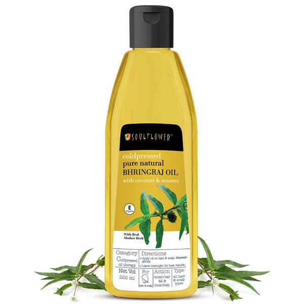 Soulflower Coldpressed Bhringraj Hair Oil 225 ml - Hair Oils