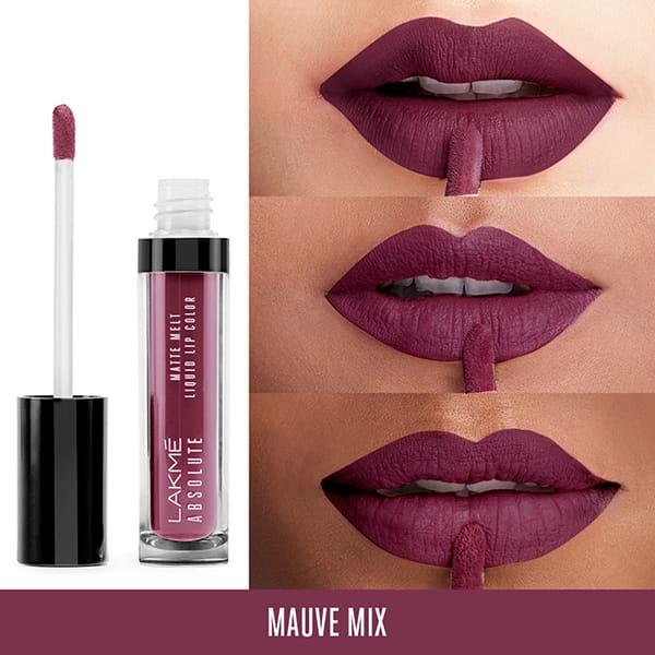 Lakme Absolute Matte Melt Liquid Lip Color Mauve Mix 6 Ml - Liquid Lipsticks