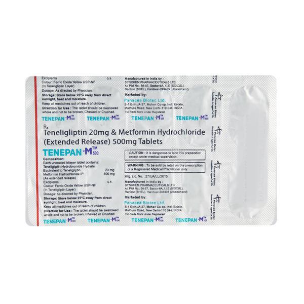 Tenepan M 500mg/20mg Tablet 10'S - Diabetes-Ant