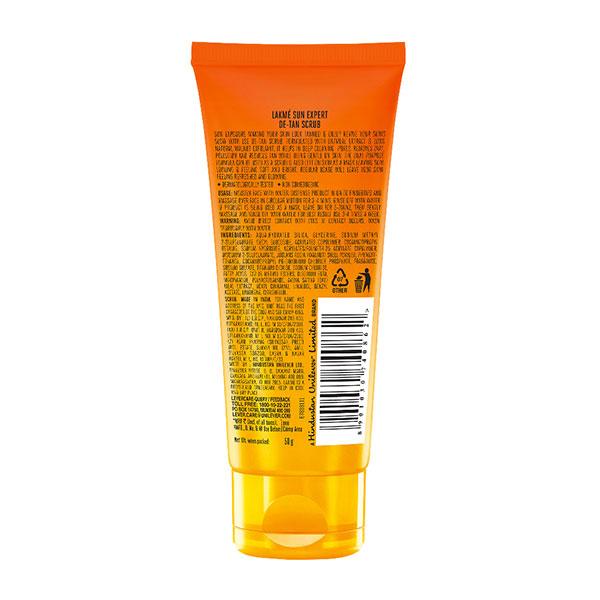 Lakme Sun Expert Gentle Exfoliation De Tan Scrub with Oatmeal Extracts 50gm - Scrubs & Exfoliants