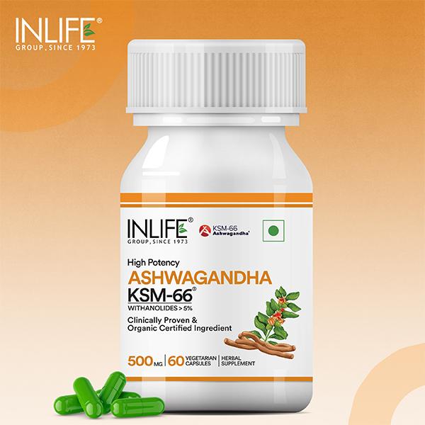 INLIFE High Potency Ashwagandha KSM-66 500mg Capsules 60's - Sexual Care
