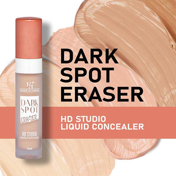 Half N Half Dark Sport Eraser Hd Liquid Concealer Creamy Texture High Coverage Light Weight Concealer for Face Makeup 06 12 ml - Concealer