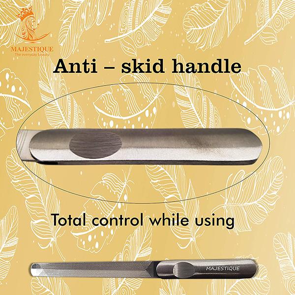 Majestique Nail File Pinhole Design Stainless Steel Removes Dead Skin Nail Files 1's - Manicure & Pedicure Kits