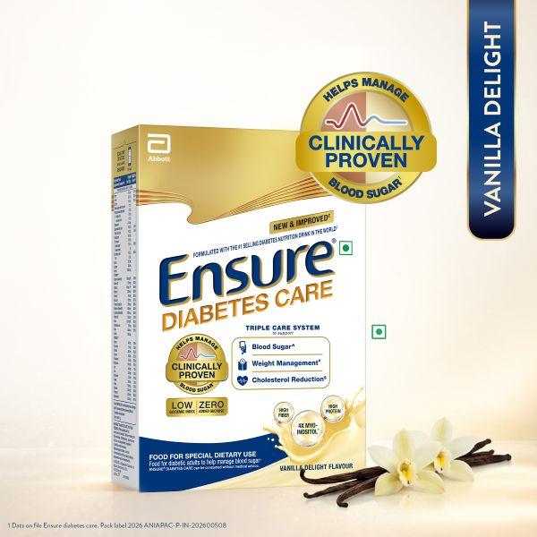 Netmeds | Ensure Diabetes Care Powder - Vanilla Flavour 200 gm (Refill Pack)