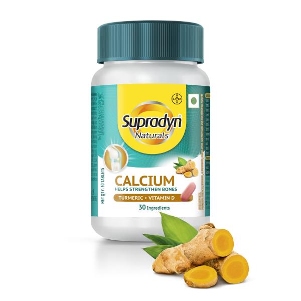 Netmeds | Supradyn Naturals Calcium Tablet - Turmeric + Vitamin D 30's