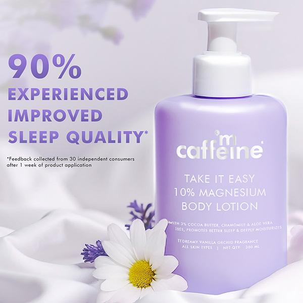 MCaffeine 10% Magnesium Body Lotion, 3X Instant Stress Reduction, Vanilla Betters Sleep & Relaxes 300 ml - Lotions & Creams