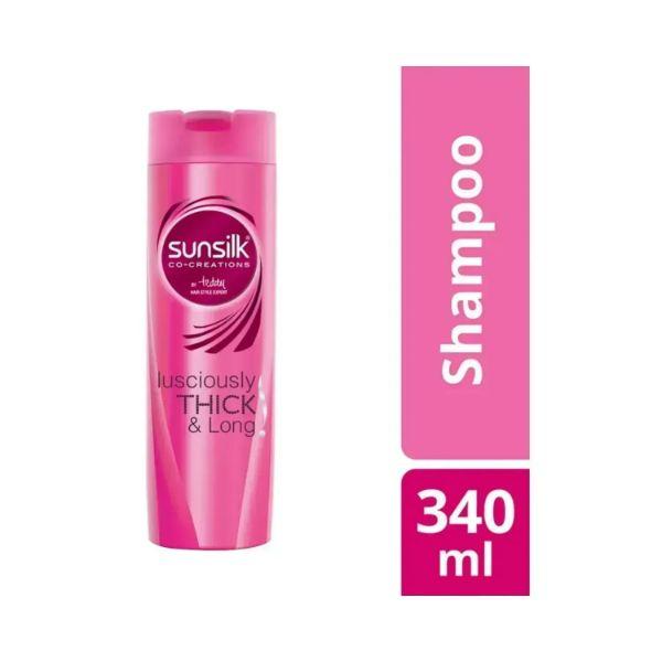 Sunsilk Lusciously Thick & Long Shampoo With Keratin, Yoghurt Protein & Macadamia Oil For 2X thicker & Fuller Hair 340 ml - Shampoos