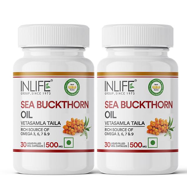 Inlife Sea Buckthorn Oil 500 mg Veg Capsule 30's - Vital Health