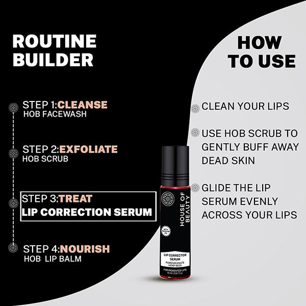House Of Beauty Lip Color Corrector Serum For Pigmented & Discolored Smoker Lips 10ml - Lip Balms