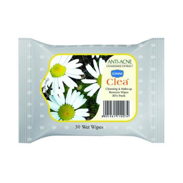 GINNI Cleansing & Makeup Remover Wet Wipes (Antiacne) (30's Wipes/Pack) 1's - Make Up Removers