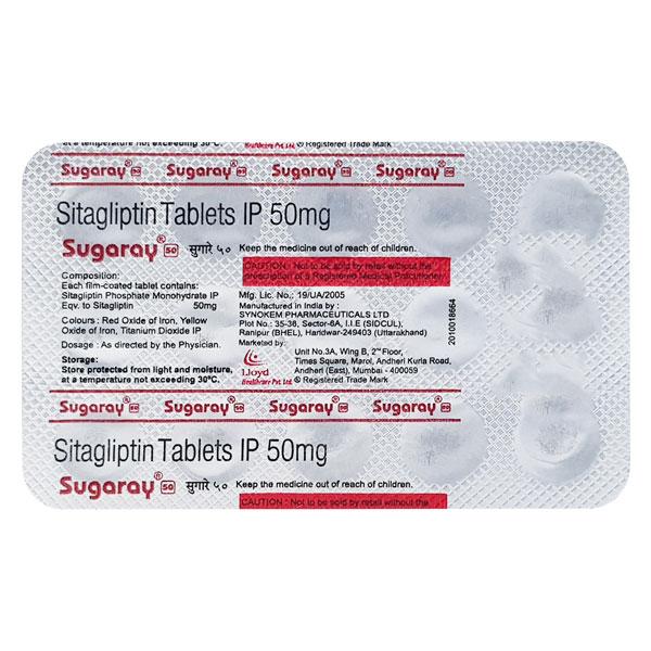 SUGARAY 50 Tablet 15's - Diabetes-Ant