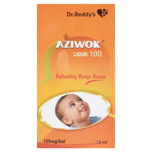 Aziwok 100 Refreshing Mango Flavour Liquid 15ml - Bacterial Infections-Mac