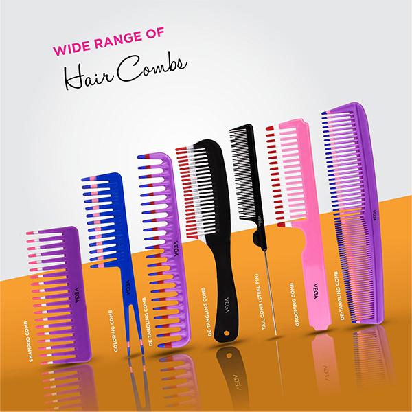 Vega Colouring Hair Comb, for Men and Women (VC21270) 2's - Hair Combs